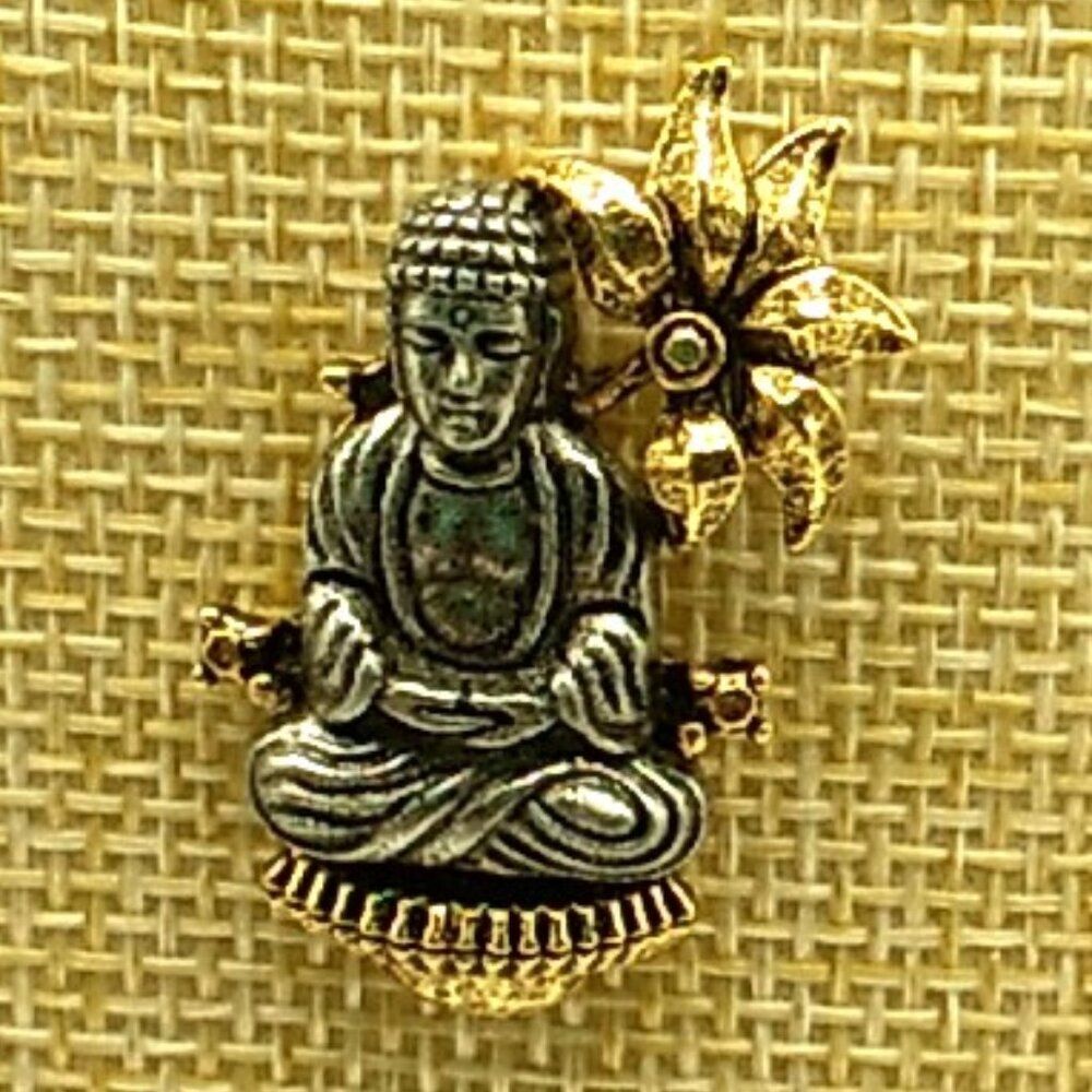 Vintage ART (Arthur Pepper) Designer Brooch, Pin, Tie Tack, Collectible Buddha